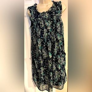 Roz & Ali lined floral sleeveless dress with pockets. Size 10 EUC